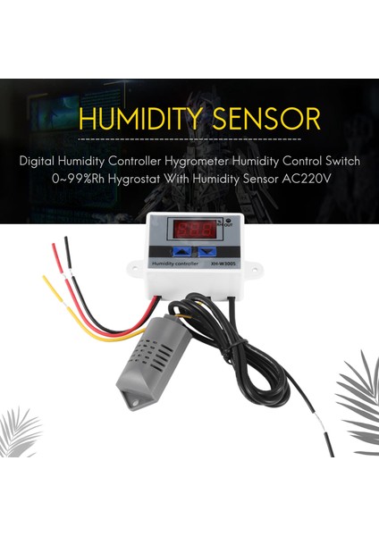 Dijital Nem Kontrol Cihazı Higrometre Nem Kontrol Anahtarı Nem Sensörü AC220V ile 0 ~ 99%rh Higrostat (Yurt Dışından)