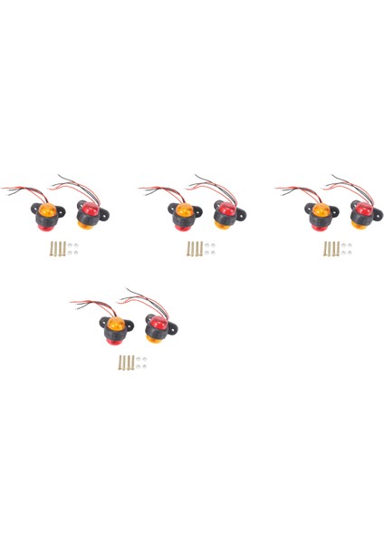 8 Adet Kamyon Römork LED Lambalar 24V Araba Yan Ikaz Işıkları Uyarı Sinyali Yan Ikaz Işığı (Yurt Dışından)