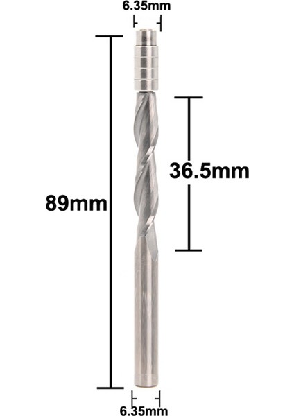 6.35MM Yukarı Dönen Kırpma Pervanesi Entegre Alaşım Kolu Rulman Profil Kırpma Ağaç Işleme Freze Aracı (Yurt Dışından)
