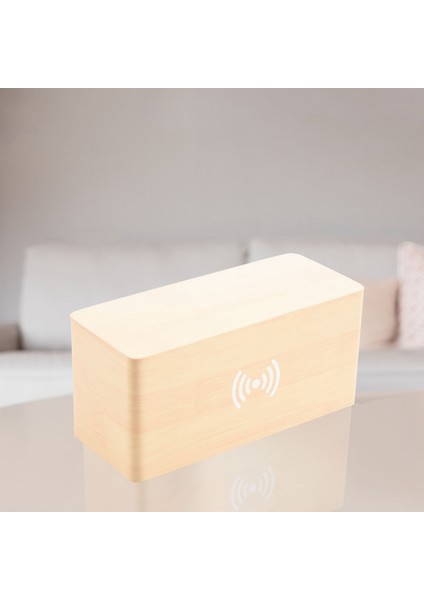 iPhone Samsung Wood ile Uyumlu Qi Kablosuz Şarj Pedi ile 2x Ahşap Çalar Saat (Yurt Dışından) fiyatları