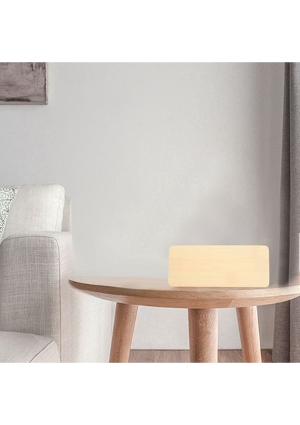 iPhone Samsung Wood ile Uyumlu Qi Kablosuz Şarj Pedi ile 2x Ahşap Çalar Saat (Yurt Dışından) modelleri