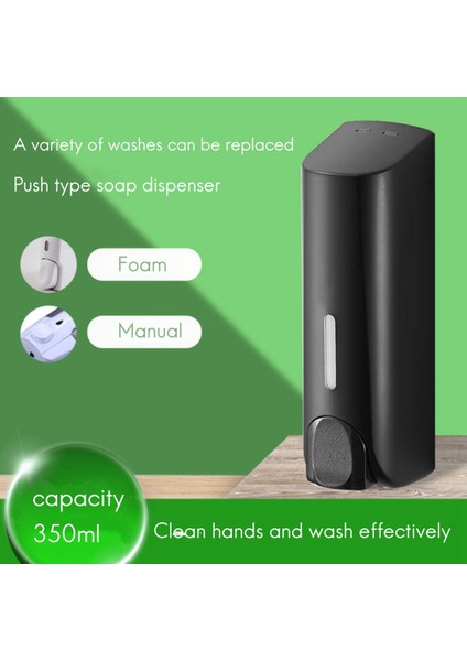 2x 350 ml Sabunluk Duvara Monte Manuel Sabunluk Banyo Duş Jeli Sıvı Şampuanlık Tutucu (Yurt Dışından)