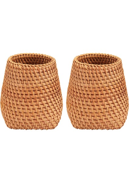 2x Rattan Çubuklarını Tüp Kürek Kaşık Kova Yemek Bıçakları Çatal Sofra Ev Saklama Sepetleri Organizatör C (Yurt Dışından)