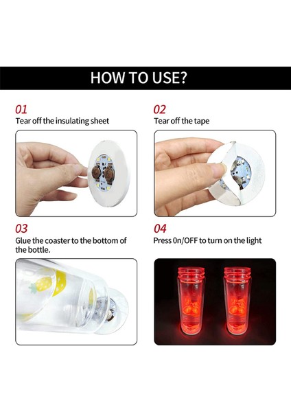 50 Adet LED Coaster Yuvarlak Flaş Bardak Mat Etiket Işıkları Şarap Likör Şişesi, Içecek Partisi, Bar Partisi (Yurt Dışından) indirimleri