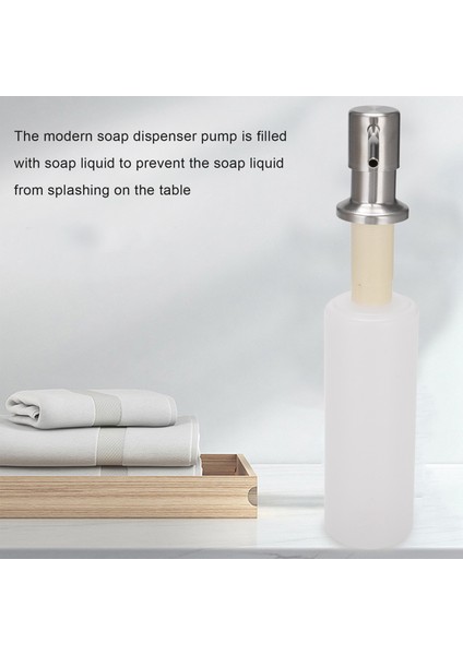 Mutfak Lavabo Için 2 Paket Sabunluk Ankastre Tasarım Lavabo Sabunluk, Şişeli Mutfak Sabunu Pompası (300ML) (Yurt Dışından)