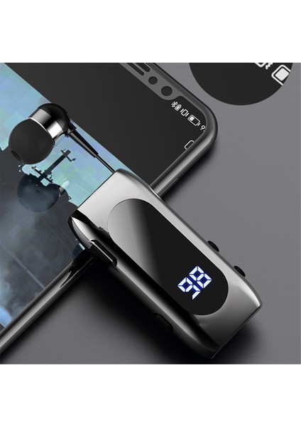 K55 Yaka Kablosuz Kulaklık Dijital Ekran Su Geçirmez Iş Kablosu Kulak Içi Ultra Bluetooth Kulaklık, A (Yurt Dışından) fiyatları