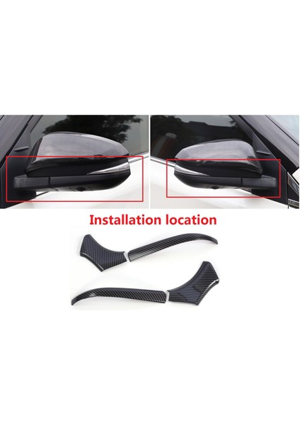 Araba Yan Kapı Dikiz Aynası Krom Çerçeve Trim Karbon Fiber Abs Dekor Venza 2020 2021 Aksesuarları ile Uyumlu, Lhd (Yurt Dışından) modelleri