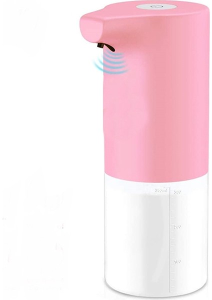 Sabunluk, Otomatik Yıkama El Dispenseri Fotoselli Püskürtme Makinesi Sensörü Basın Sabunluk 350ML, Pembe (Yurt Dışından)