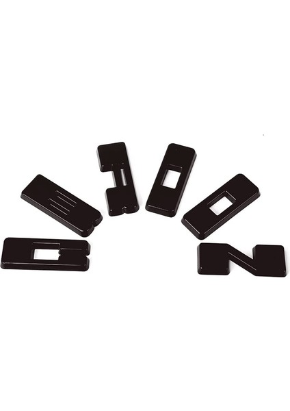 Ön Izgara Amblemi Trim Kapağı Harf Dekorasyon Kapağı Dış Aksesuarlar, 2021-2022 Için, Siyah (Yurt Dışından)