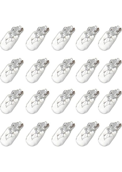 Araba T10 12V 5W 168 194 W5W Halojen Ampul Gösterge Paneli Ölçer Dash Lambası Okuma Işıkları, 20 Paket Sıcak Beyaz (Yurt Dışından)