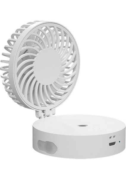 Taşınabilir Yaz Mini El Katlanır Fan USB Şarj Edilebilir Klima Nemlendirici Renkli LED Gece Lambası (Yurt Dışından)