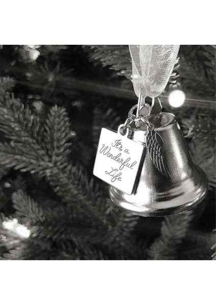 Kişiselleştirilmiş Ilham Verici Noel Melek Çanı Süslemesi, Paslanmaz Çelik Melek Kanadı Charm'ı. (Yurt Dışından)
