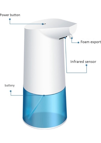 350ML Kızılötesi Algılama Otomatik Taşınabilir Köpük Sabunluk Banyo Mutfak Balkon Için Gürültü Yok Düşük Güç Dağıtıcı (Yurt Dışından)
