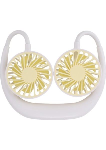 Taşınabilir Boyun Asılı Fan USB Şarj Edilebilir Eller Serbest Soğuk Soğutucu Mini Çift Kafa Ev Ofis Açık Spor, A (Yurt Dışından) indirimleri