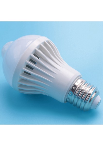 2x E27 LED Ampul Işık Hareket Sensörü Işık LED Pır Hareket Sensörü Lamba Küre Ampul Işık Lambası, 5 W (Yurt Dışından)