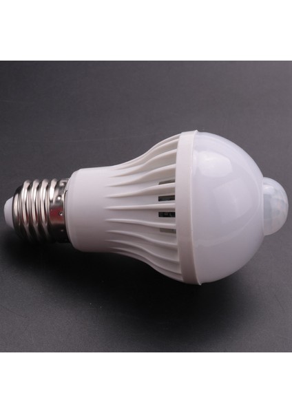 2x E27 LED Ampul Işık Hareket Sensörü Işık LED Pır Hareket Sensörü Lamba Küre Ampul Işık Lambası, 5 W (Yurt Dışından)