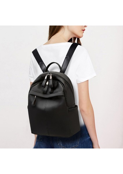 Yeni Moda Ins Kadın Sırt Çantası Su Geçirmez Öğrenci Çantası Seyahat Eğlence Sırt Çantası Açık Büyük Kapasiteli Sırt Çantası Siyah (Yurt Dışından) modelleri