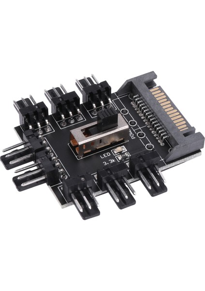 Çok Yönlü Splitter Soğutucu Soğutma Fanı Hub Pc Bilgisayar Sata 1 Ila 8 3pin 12 V Güç Soketi Pcb Adaptörü Xxm8 (Yurt Dışından) fiyatları