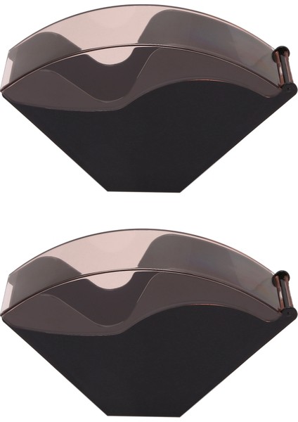 2x V60 Filtre Kağıdı Tutucu/konik Filtre Kutusu Filtreleme Kağıdı Depolama Raf Standı Kahve Araçları Toz Geçirmez Kapaklı (Yurt Dışından)