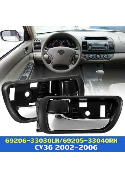 2x Araba Iç Iç Kapı Kolu Iç Kolu Topuzu Krom CV36 2002-2006 69206-33030LH 69205-33040RH ile Uyumlu (Yurt Dışından)