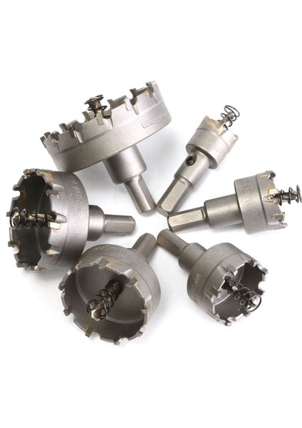 Adet Delik Testere Seti Karbür Ucu Çekirdek Matkap Ucu Delik Testere ile Uyumlu Alaşımlı Paslanmaz Çelik Kesici Elektrikli Alet Aksesuarları (Yurt Dışından)