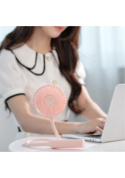 Asılı Boyun Fanı USB Şarj Edilebilir El Mini Taşınabilir Esnek Dayanıklılık 6 Saat Hava Soğutucu-Beyaz (Yurt Dışından) fiyatları