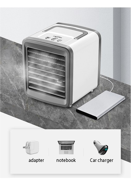 Taşınabilir Klima Klima Nemlendirici Renkli Gece Lambası Fanı USB Masaüstü Soğutucu (Yurt Dışından)