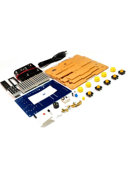 Dıy Oyun Kiti Dıy Elektronik Lehimleme Kaynak Tranning Seti Yılan Düzlem Akrilik Kılıf ile Piksel Oyun Konsolu Yapma Kiti (Yurt Dışından)