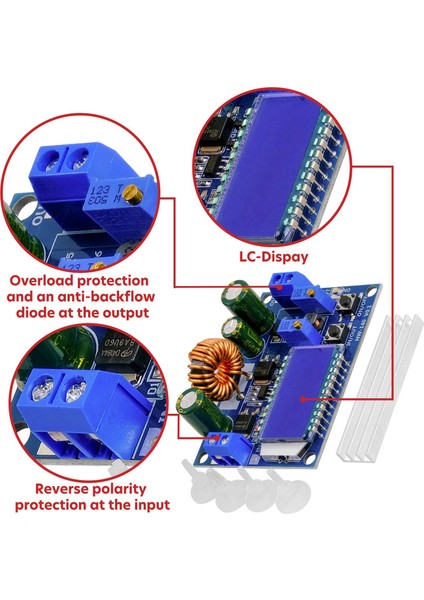 5 x -140 Dc-Dc Buck Boost Güç Dönüştürücü Otomatik Yükseltme/aşağı, Volt ve Amper Ölçer LCD Ekran, Gerilim Dönüştürücü (Yurt Dışından)