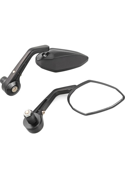 1 Çift Motosiklet Gidonu Ayna 22MM Bar Sonu Geri Vites Aynaları Yansıtıcı Aynalar ile Uyumlu A (Yurt Dışından)
