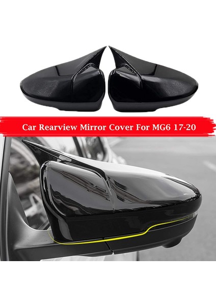 Dikiz Aynası Kapağı Mg 6 Mg6 2017-2020 ile Uyumlu Araba Yan Dikiz Aynası Kapağı Trim Dekoratif Aksesuarlar, Parlak Siyah (Yurt Dışından) fiyatları