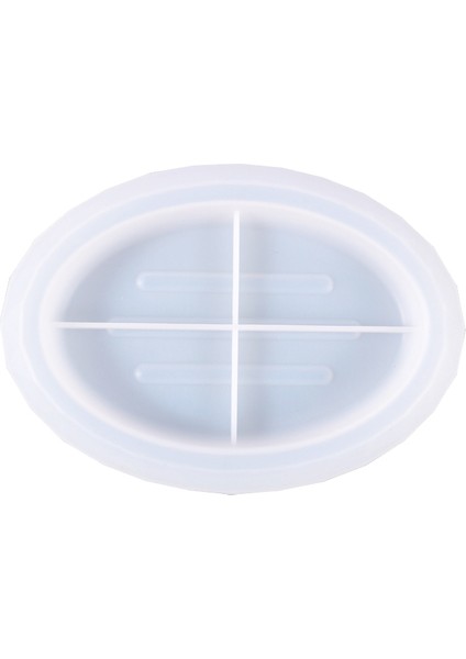 Diy Kristal Tutkal Kalıp El Yapımı Ayna Pratik Oval Sabun Saklama Kutusu Silikon Kalıp (Yurt Dışından)