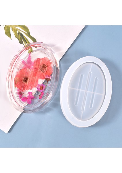 Diy Kristal Tutkal Kalıp El Yapımı Ayna Pratik Oval Sabun Saklama Kutusu Silikon Kalıp (Yurt Dışından)