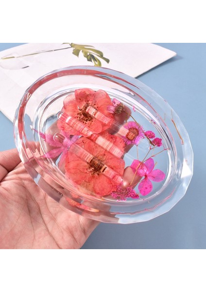 Diy Kristal Tutkal Kalıp El Yapımı Ayna Pratik Oval Sabun Saklama Kutusu Silikon Kalıp (Yurt Dışından)
