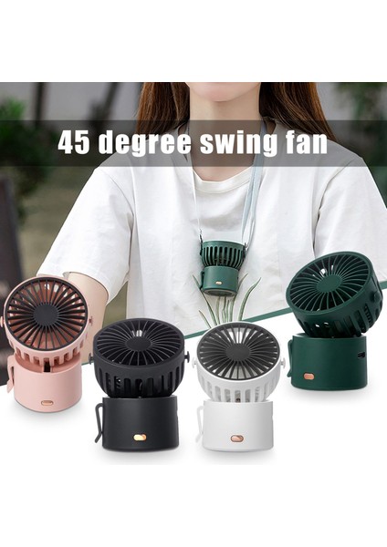 Mini Ayarlanabilir Fan Taşınabilir 45° Dönebilen USB Yaz Hava Soğutucu Ofis Masaüstü Açık Seyahat Soğutma Siyah (Yurt Dışından)