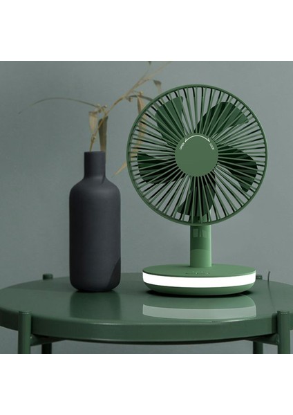 LED Işıklı Taşınabilir Masaüstü Hava Soğutma Fanı Ev Ofis Için USB Şarj Edilebilir Masa Mini Soğutucu - Yeşil (Yurt Dışından) fiyatları