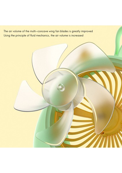 Taşınabilir Mini El Fanı Şarj Edilebilir USB Masa Cep Hava Soğutucu Açık Ofis Pembe (Yurt Dışından)