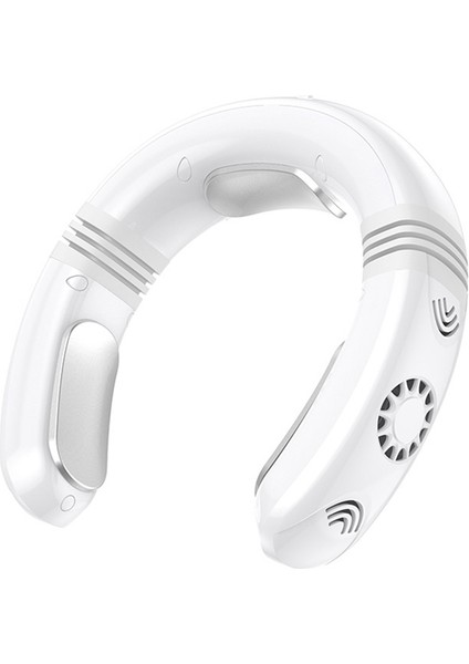 Asılı Boyun Fanı Açık Taşınabilir Klima Soğutucu Soğutma Enstrümanı Yapraksız Beyaz (Yurt Dışından)