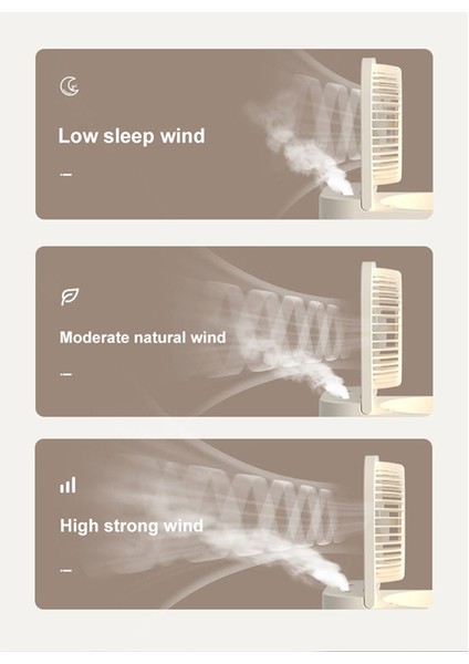 3 In1 Nemlendirici Çift Fan Taşınabilir Hava Soğutucu Yaz Hidrasyon Fan-B Için USB Masaüstü Lambası (Yurt Dışından)
