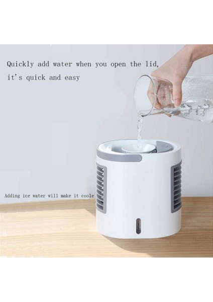 Klima Fanı Taşınabilir Ev Gece Lambası USB Masaüstü Soğutma Soğutucu, Gri (Yurt Dışından) modelleri