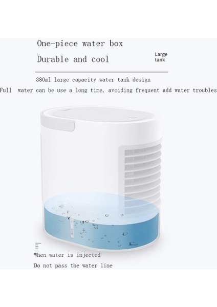 Klima Fanı Taşınabilir Ev Gece Lambası USB Masaüstü Soğutma Soğutucu, Gri (Yurt Dışından) indirimleri