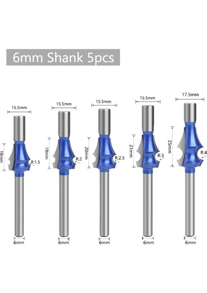 6mm Karbür Çizim Hattı Yönlendirici Yüksek Kaliteli Tungsten Bit Seti Ağaç Işleme Freze ile Uyumlu Rulman Yok 6mm (Yurt Dışından)