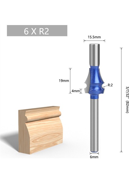 6mm Karbür Çizim Hattı Yönlendirici Yüksek Kaliteli Tungsten Bit Seti Ağaç Işleme Freze ile Uyumlu Rulman Yok 6mm (Yurt Dışından)