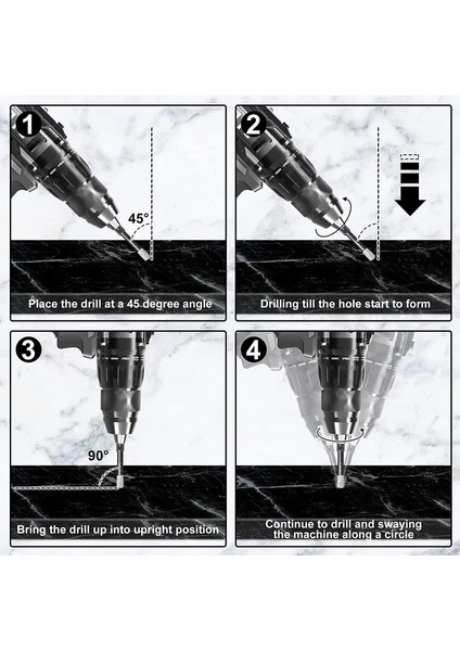 5 Adet 6mm Vakum Lehimli Elmas Kuru Matkap Uçları Delik Testere Kesici Mermer Seramik Karo Cam Elektrikli El Aletleri ile Uyumlu (Yurt Dışından) fiyatları