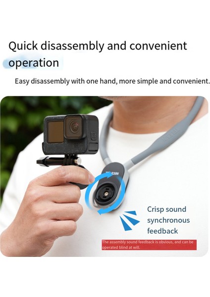 Boyun Tutucu Silikon Boyun Tutma Aparatı, Action Akıllı Telefon Manyetik Aksiyon Aksesuarlarıyla Uyumlu (Yurt Dışından) indirimleri