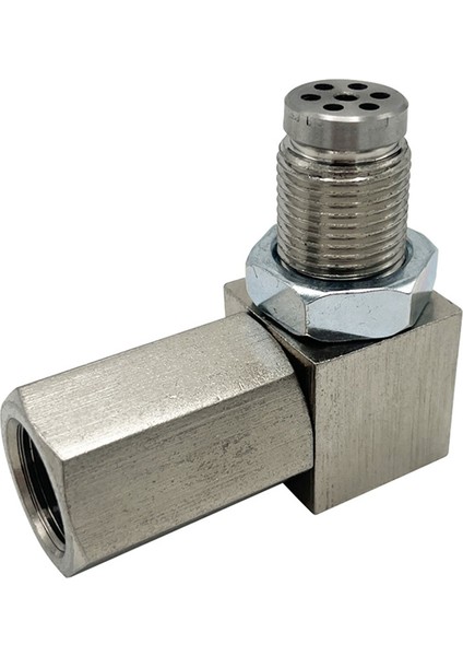 Araba Modifikasyonu M18X1.5 Oksijen Sensörü Konnektörü Contası Egzoz Borusu L Şekilli 90 Derece Dönüşüm Adaptörü (Yurt Dışından)