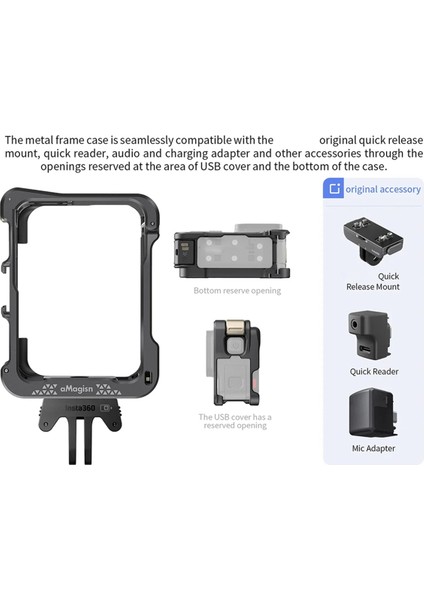 Pro Quick Release Koruyucu Kenar Çerçevesi ile Uyumlu Kamera Kafesi, Kamera Aksesuarlarıyla Uyumlu (Yurt Dışından)