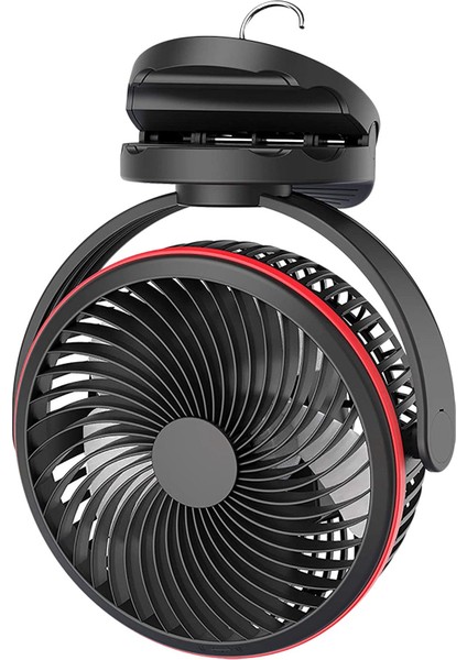 Taşınabilir Masa Fanı Gece Lambası 360 Derece Dönme, Açık Yatak Odası Için USB Arabası Tavan Asılı Klip, Siyah (Yurt Dışından) fiyatları