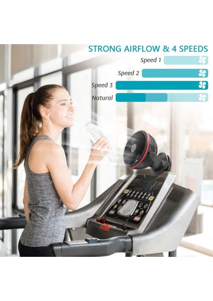 Taşınabilir Masa Fanı Gece Lambası 360 Derece Dönme, Açık Yatak Odası Için USB Arabası Tavan Asılı Klip, Siyah (Yurt Dışından) indirimleri