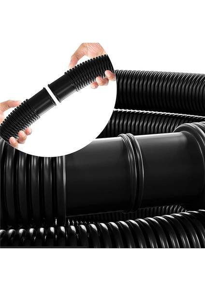 6. Yüzme Havuzu Hortum Çapı 32 Mm, Hortum Kelepçesi, Yüzme Yedek Boru Havuz Temizleyici Aracı, Siyah (Yurt Dışından)